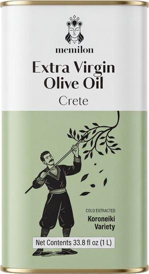 Memilon Crete high phenolic Greek extra virgin olive oil, 33.8 fl oz Koroneiki tin